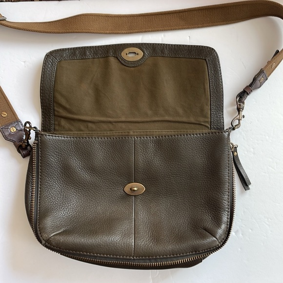 J Crew Green Leather Crossbody Purse Handbag - Picture 2 of 10